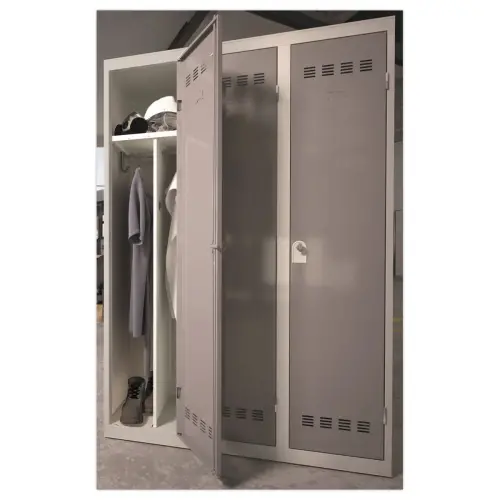 Werkplaatsvestiaire ind.schoon, 1 kol, H180x L40xP50 cm grijs/grijs
