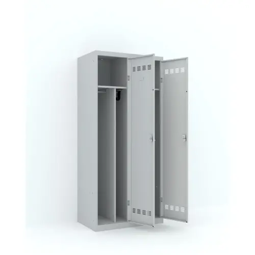 Werkplaats garderobe ind. vervuilend 2 kol, H180xL80xP50 cm gr/gr 