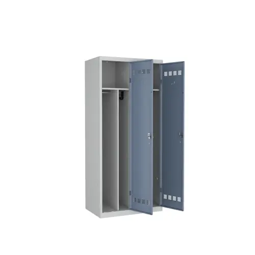 Garderobekast voor zware industrie - 2 kolommen - Grijs/blauw - VINCO INDUSTRIES