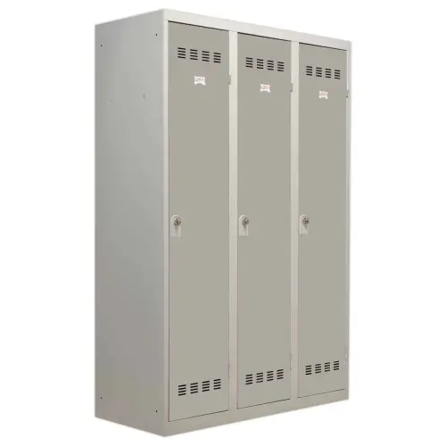 Werkplaats garderobe 3 vuile kleuren, H 180 x B 120 x D 50 cm gr/gr