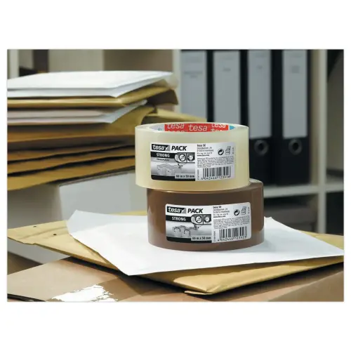 Rol verpakkingstape van polypropyleen - Transparant - 100 m x 50 mm - TESA