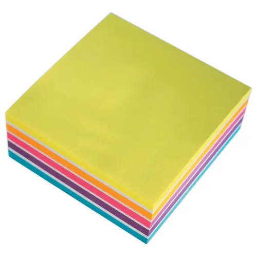 Kubusblok 320 memoblaadjes - 76x76 mm - Diverse lichte kleuren - FIDUCIAL OFFICE SOLUTIONS
