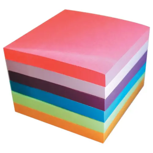 006 Blokken herpositioneerbare memoblaadjes - 7,6 x 7,6 cm - Diverse felle kleuren - FIDUCIAL