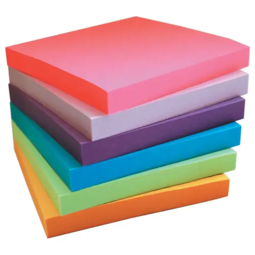 006 Blokken herpositioneerbare memoblaadjes - 7,6 x 7,6 cm - Diverse felle kleuren - FIDUCIAL