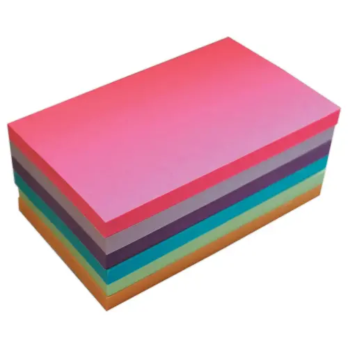 006 Blokken herpositioneerbare memoblaadjes - 7,6 x 12,7 cm - Diverse felle kleuren - FIDUCIAL