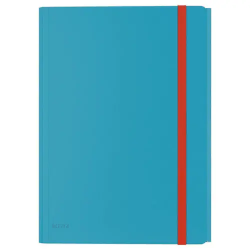 Map met 3 kleppen en elastiek in duurzaam polypropyleen - Formaat A4 - Blauw - LEITZ