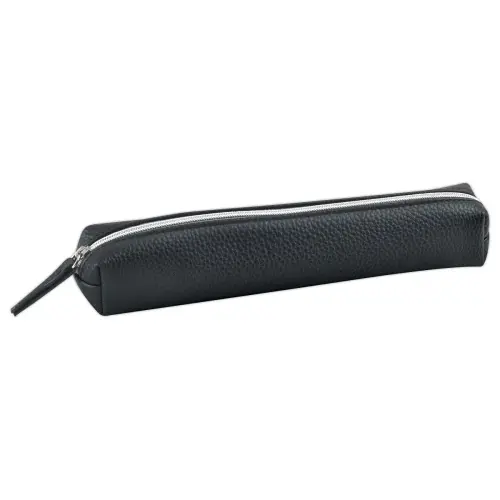 Rond zwart imitatielederen etui 20 x 6cm