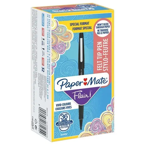 36 Viltstiften Flair Original - zwart - PAPERMATE