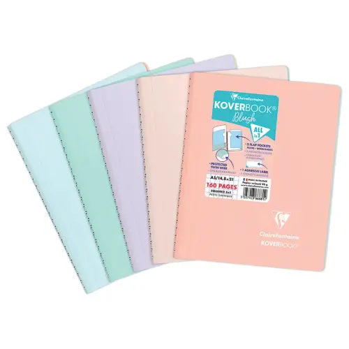Spiraalschrift KOVERBOOK Blush - A5 160 pagina's - 90g - CLAIREFONTAINE 