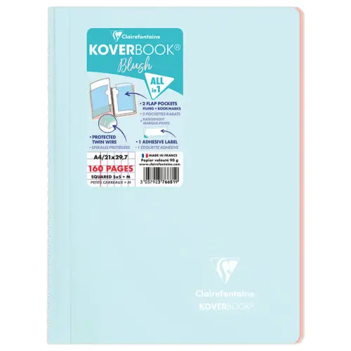Spiraalnotitieboek KOVERBOOK Blush A4 160 pagina's, 5X5, 90g