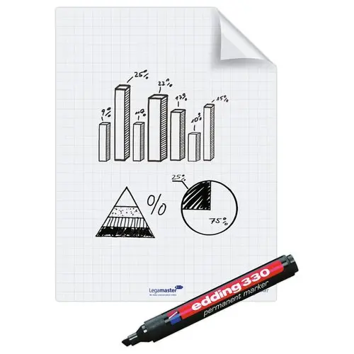 Rol van 15 elektrostatische vellen Magic Chart - Vierkante versie - 90 x 120 cm - LEGAMASTER 