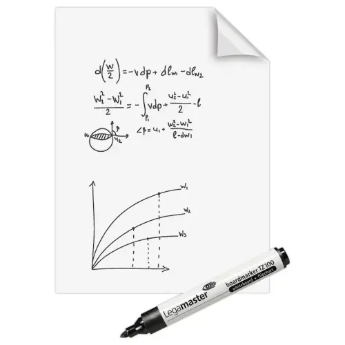 Rol 15 elektrostatische vellen Magic Chart - Versie whiteboard - 90 x 120 cm - LEGAMASTER
