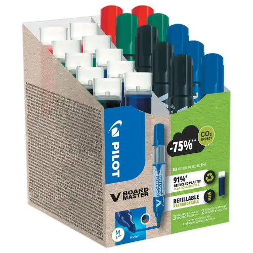 10 markers V-Board Master Begreen kogelpunt - kleurassortiment