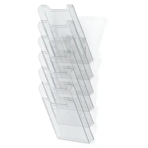 Doorzichtig wandrek - 6 A4 compartimenten