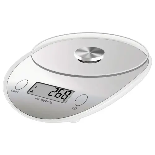 Elektronische weegschaal 0,1g tot 3kg LCD-scherm glazen plateau