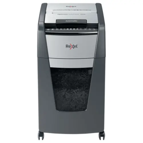 Papiervernietiger Rexel Optimum Auto+ 300X - Kruissnede - 300 vel - 60L - REXEL