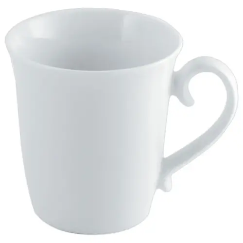 6  Koffiekopjes - 31 cl - Wit porselein 