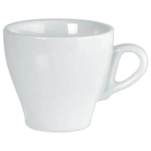 6 Koffiekopjes - 9 cl - Wit porselein