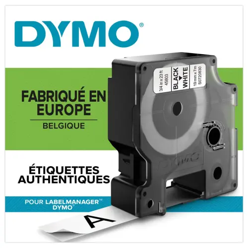 10 Tape voor labelmaker DYMO D1 19 mm witzwarte afdruk