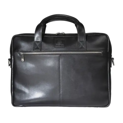 Laptoptas Exactive in zwart leer 15.6"