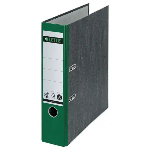 Map met hefboomwerking gemarmerd karton - Rug 8 cm  - groen - LEITZ 