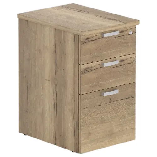 Bureau ladeblok 3 lades - Generfd eik - P 60 cm