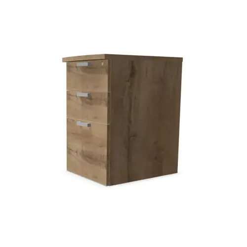 Bureau ladeblok 3 lades - Generfd eik - P 60 cm