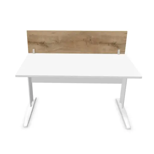 Bureau scheidingswand L. 140 eiken met nerf/alu