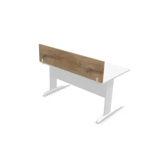Bureau scheidingswand L. 140 eiken met nerf/alu