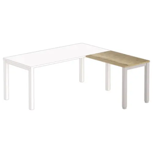 Retour BRUXELLES 98 x 60 plateau eikenfineer - aluminium poten