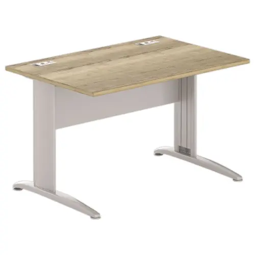 Bureau BUENOS AIRES - Blad generfd eik en aluminium poten - 120x80 cm 