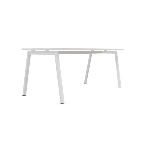 Rechthoekig bureau 180x80 Wit / onderstel Wit BANGKOK 