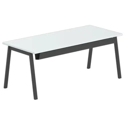 Rechthoekig bureau 180x80 Grijs / onderstel Antraciet BORN