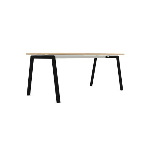 Rechthoekig bureau 180x80 Beuken / poot. Antraciet BANGKOK 