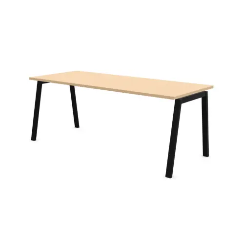 Rechthoekig bureau 180x80 Beuken / poot. Antraciet BANGKOK 