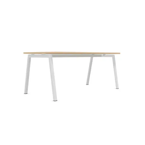 Rechthoekig bureau 180x80 Beuken / wit onderstel BANGKOK