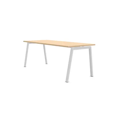 Rechthoekig bureau 180x80 Beuken / wit onderstel BANGKOK