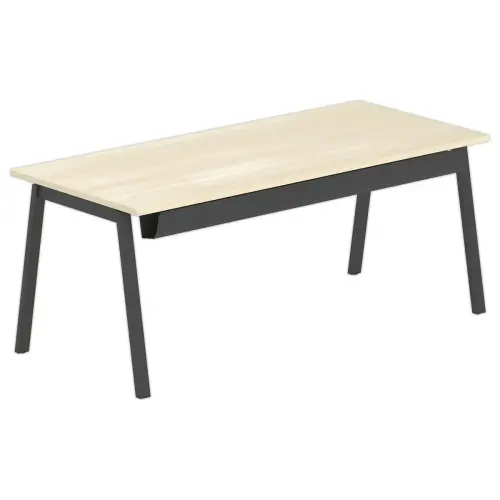Rechthoekig bureau 180x80 Acacia Licht / onderstel Antraciet BANGKOK