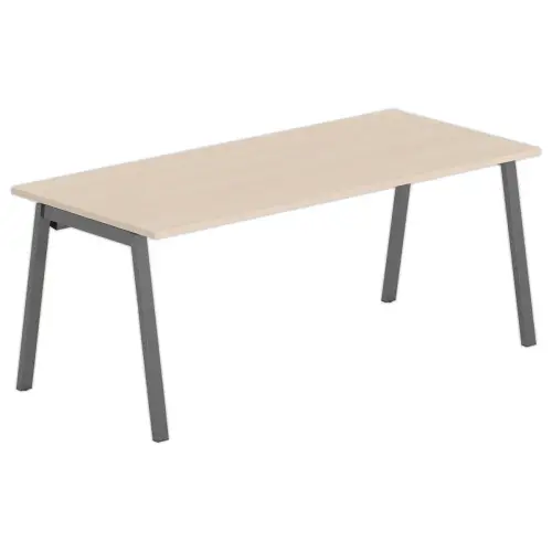 Rechthoekig bureau 180x80 Acacia Licht / onderstel Antraciet BANGKOK