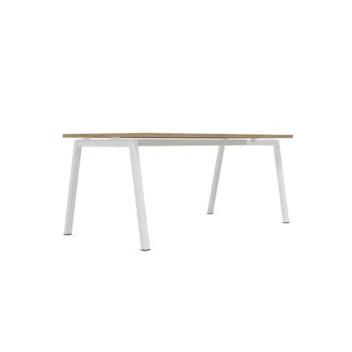 Rechthoekig bureau 180x80 Geaderd eiken / wit onderstel BANGKOK