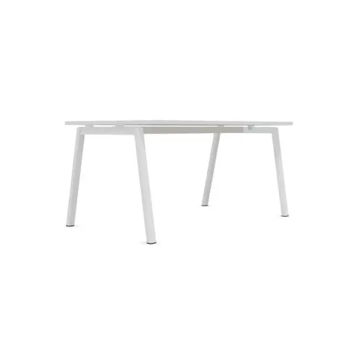 Rechthoekig bureau 160x80 Wit/ poot. Wit BANGKOK 