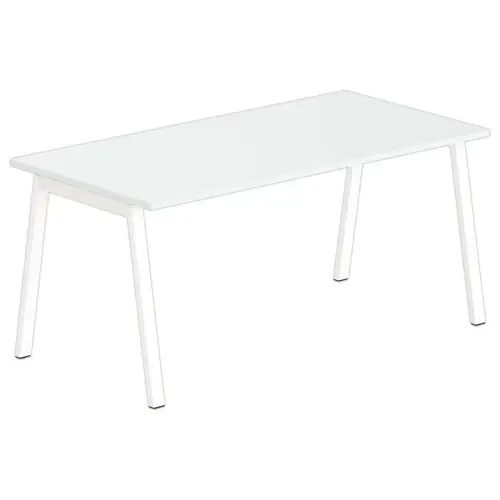 Rechthoekig bureau 160x80 Grijs/ wit onderstel BANGKOK