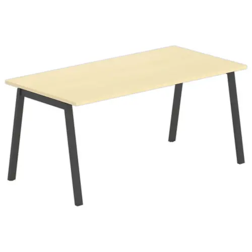 Rechthoekig bureau 160x80 Beuken / onderstel. Antraciet BANGKOK