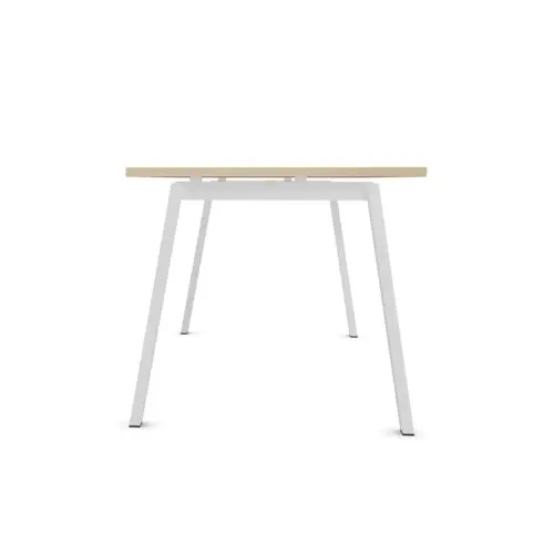 Rechthoekig bureau 160x80 Licht acacia / onderstel. Wit BANGKOK