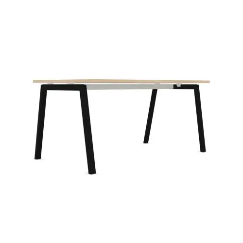 Rechthoekig bureau 160x80 Helder Acacia / onderstel Antraciet BANGKOK