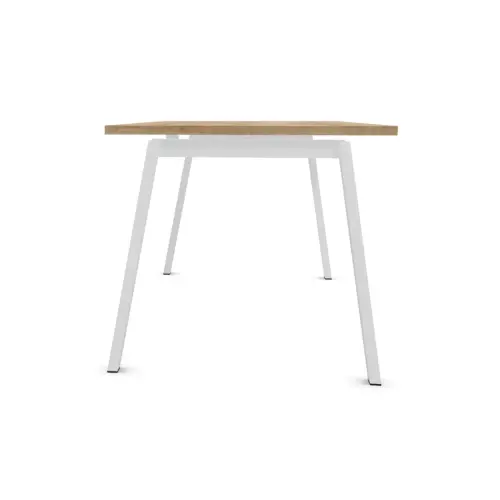 Rechthoekig bureau 160x80 Geaderd eiken / poot. Wit BANGKOK