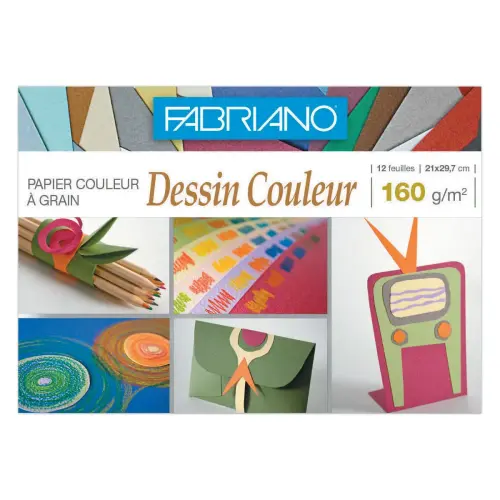 Tekening papier map kleur 21x29,7 cm - 160gr - 12 vellen 