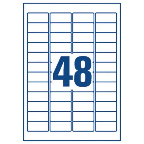 Laser veiligheidslabels AVERY 45,7 x 21,2 mm 20 v x 48 labels