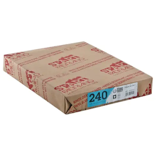 125 Witte tekenpapier vellen formaat 24 X 32 cm - 240 g