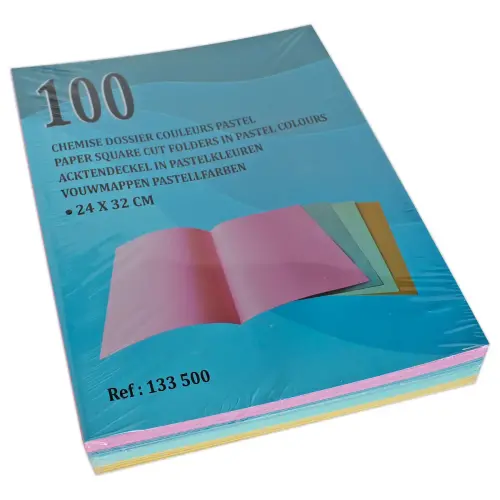 100 Economie pastel kleuren assorti 24x32 cm chemises kaart